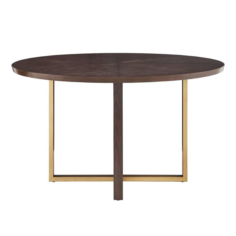 Andrea Espresso and Velvet 5-Piece Dining Set by iNSPIRE Q Modern