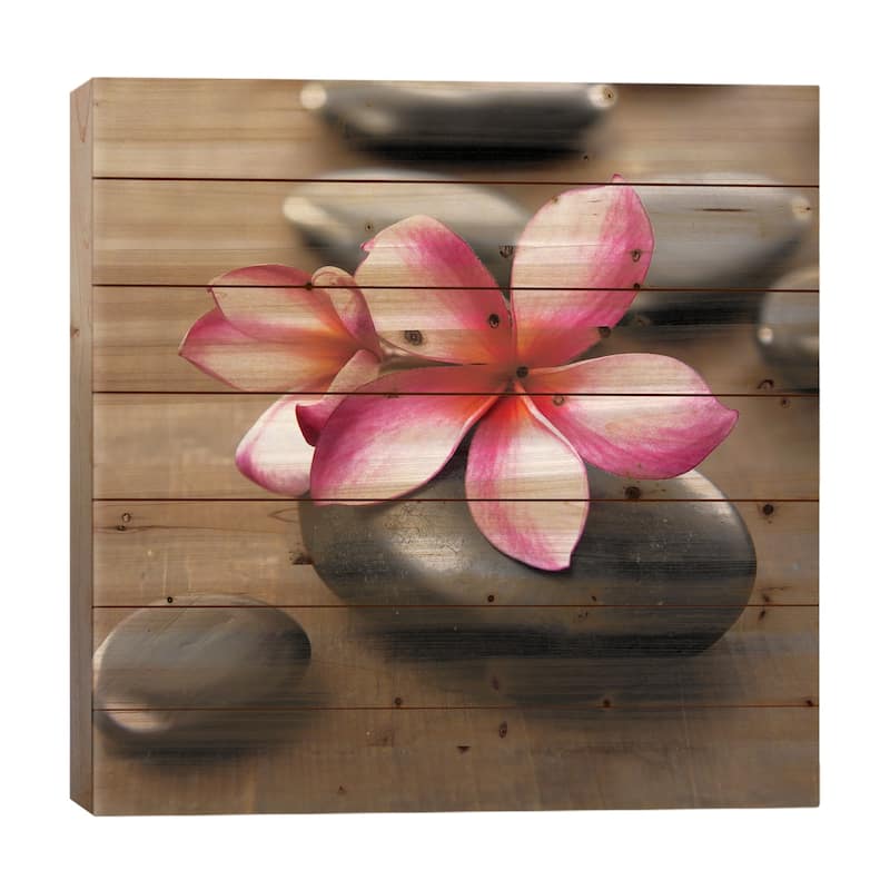 Zen Pebbles IV Print On Wood by PhotoINC Studio - Multi-Color - 26x26x1.5