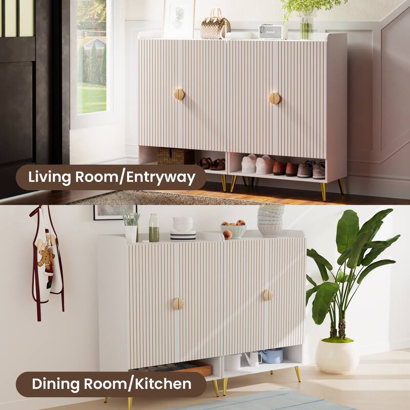 SUNBURY Modern 5-Tier Shoe Storage Cabinet,20 Pairs Shoe Rack with Adjustable Shelves for Entryway, Hallway