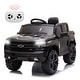 preview thumbnail 1 of 9, 12V Ride on Car,Battery Powered Licensed Chevrolet Silverado GMC Kids Ride On Truck Black