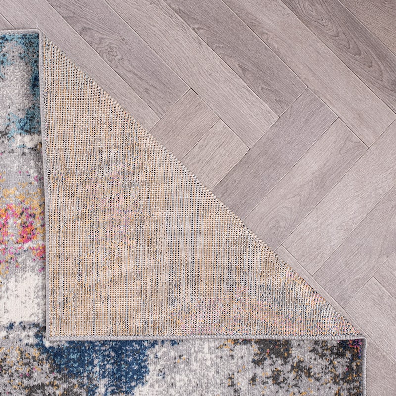 World Rug Gallery Contemporary Abstract Splashcolor Area Rug