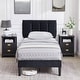 preview thumbnail 9 of 70, Kids Bed Frame, Height Adjustable Upholstered Bed, Twin Size Bed Set of 2