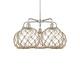 Option Polished Nickel / Clear Glass with Brown Rope