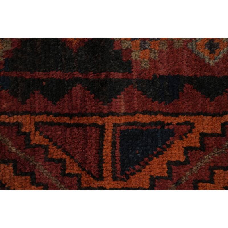 Hand Knotted Oriental 100% Wool Carpet Traditional Tribal Red Lori Area Rug - 9' 4'' X 4' 8''