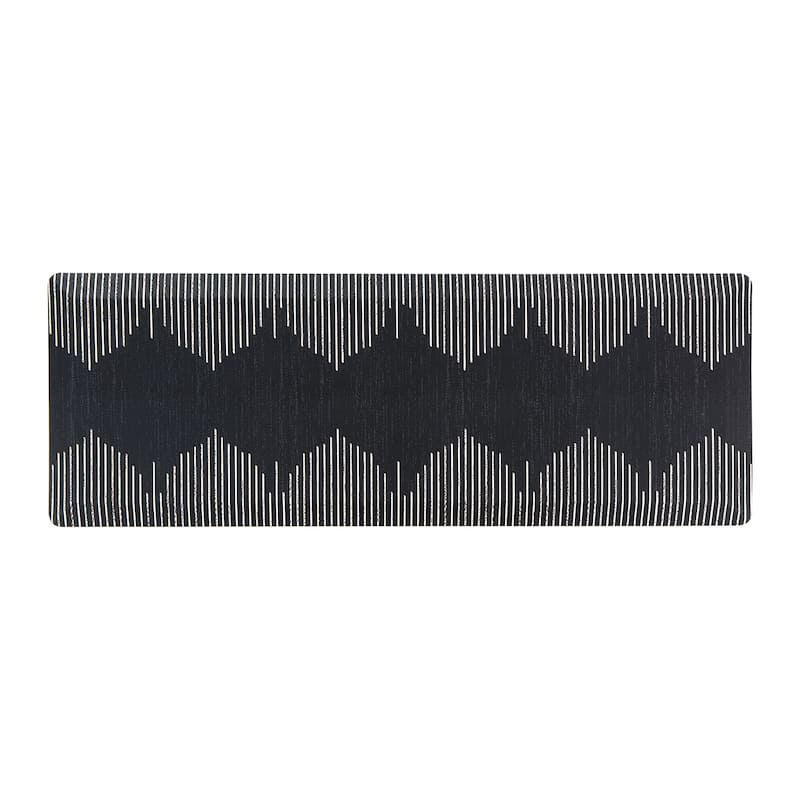 Bohemian Stripe Cushioned Anti Fatigue Standing Kitchen Mat