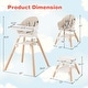 preview thumbnail 7 of 35, Costway 6-in-1 Convertible Wooden Baby Highchair Infant Feeding Chair - See Details