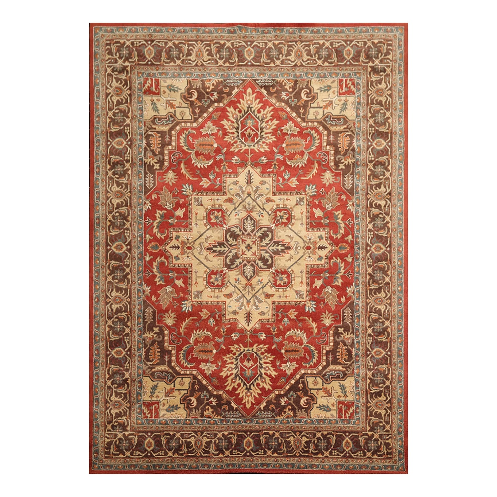 Damask 9' X 12' Feet Red Color Hand Tufted Modern Style 100% Wool Area Rug /Carpet Damask 9' X 12' Feet Red Color Hand Tufted Modern Style 100% Wool Area Rug /Carpet