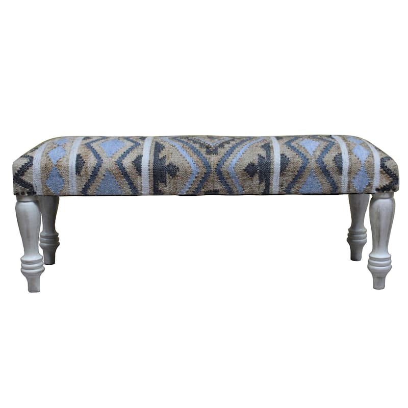 Sevita Salem Southwestern Upholstered Accent Bench Indoor Entryway Bench - 47" L x 16" W x 18" H