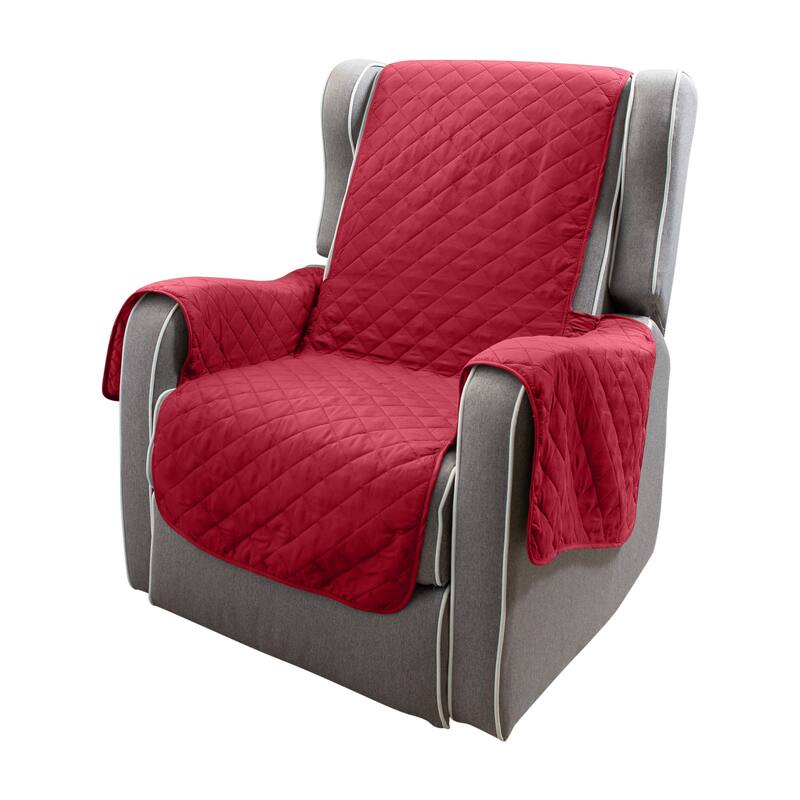 Home Details Furniture Protector Double Side Chair Cover - Burgundy