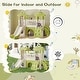 preview thumbnail 4 of 7, 8 in 1 Toddler Climber and Slide Set, Kids Playground Climber Freestanding Slide Playset with Basketball Hoop, Play Combination