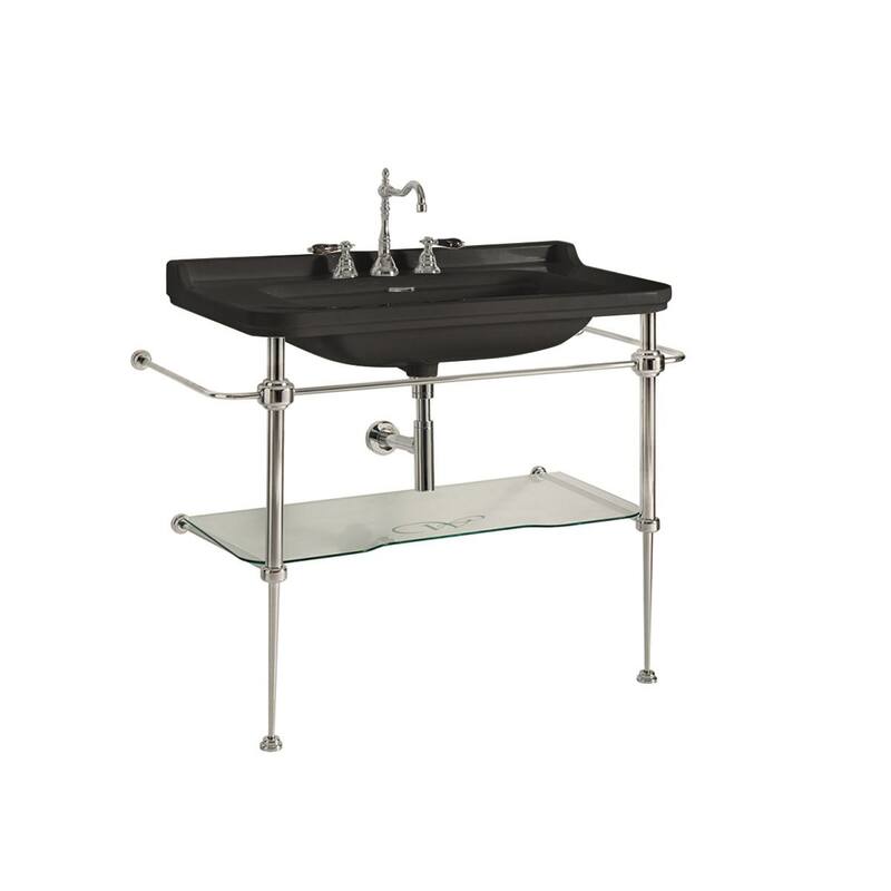 WS Bath Collections Waldorf 4141K4.03+9197K1 Waldorf 31-1/2" - Glossy Black, Polished Chrome