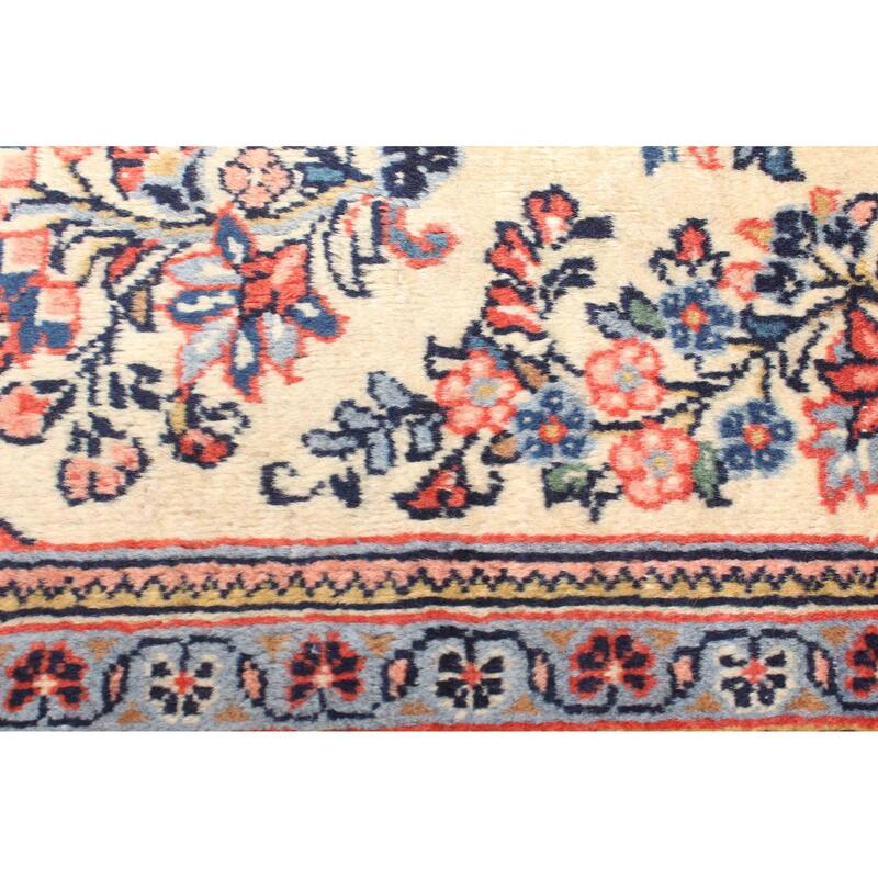 ECARPETGALLERY Hand-knotted Kayseri Cream Wool Rug - 4'5 x 6'9