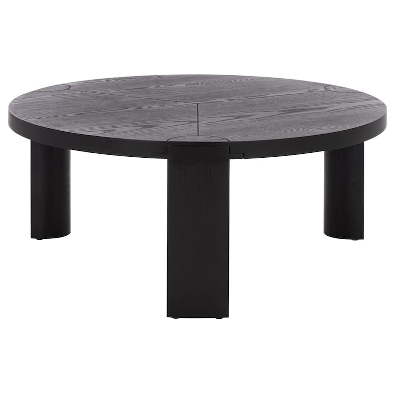 SAFAVIEH Home Gaby Round Coffee Table - 36"W x 36"D x 16"H - Black