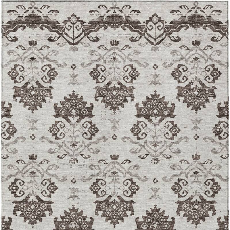 HomeRoots Oriental Transitional Rectangle Outdoor Rug