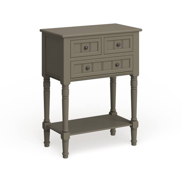 Simplify 3-drawer Wood Console Table - Antique Grey