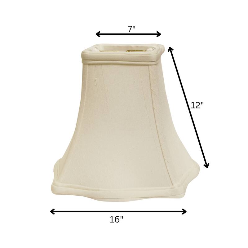 Square Softback Lampshade with Washer Fitter, White