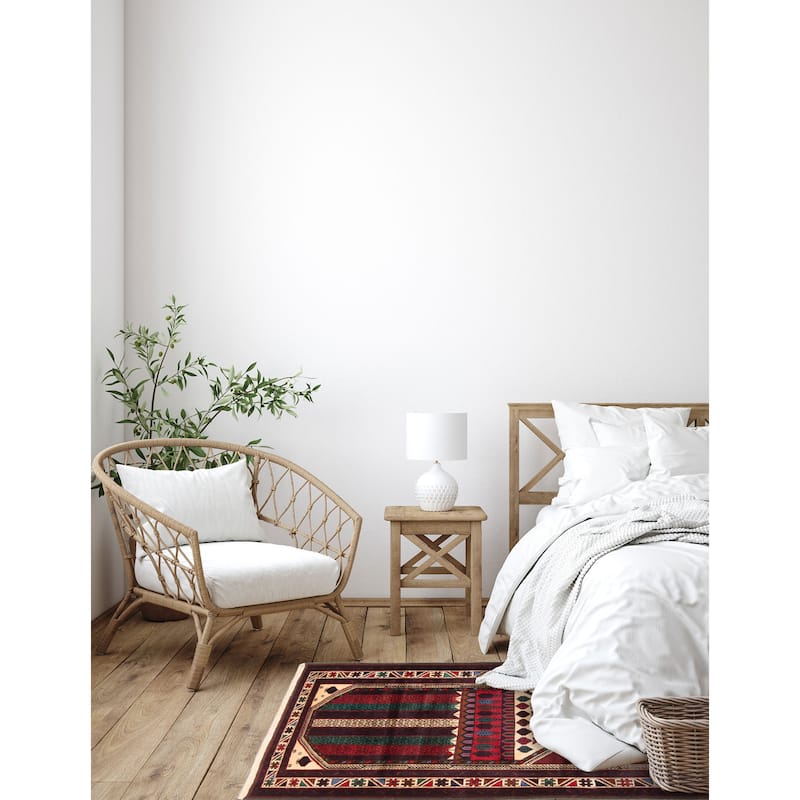 Teimani Red Rug 3'1" x 4'10" - 3'1 x 4'10