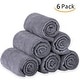 preview thumbnail 17 of 22, 6-pack Cabana Striped Beach Towel Bath Towel Solid Gray