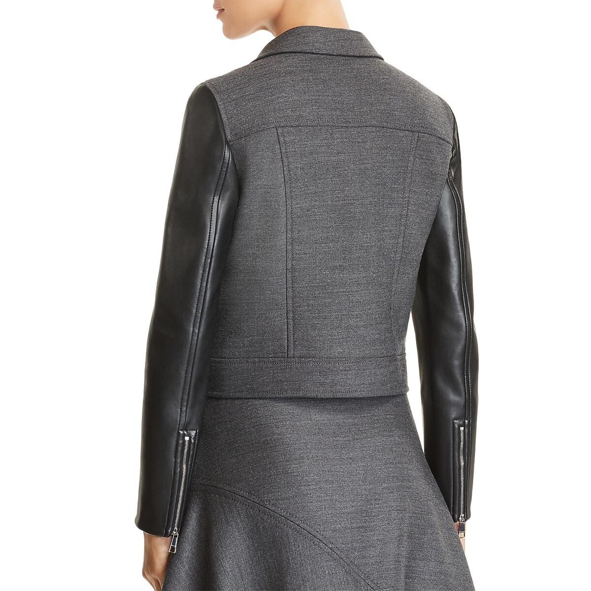 Shop Boss Hugo Boss Womens Judelina Motorcycle Jacket Wool Faux