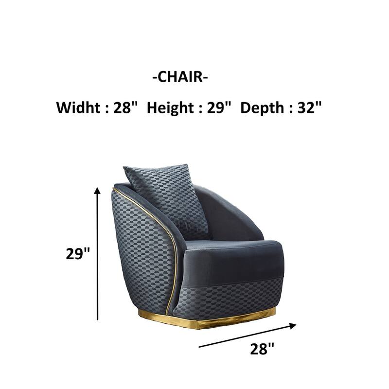 Calista 4 Pieces Living Room Sets 1 Sofa 1 Love seat 1 Chair