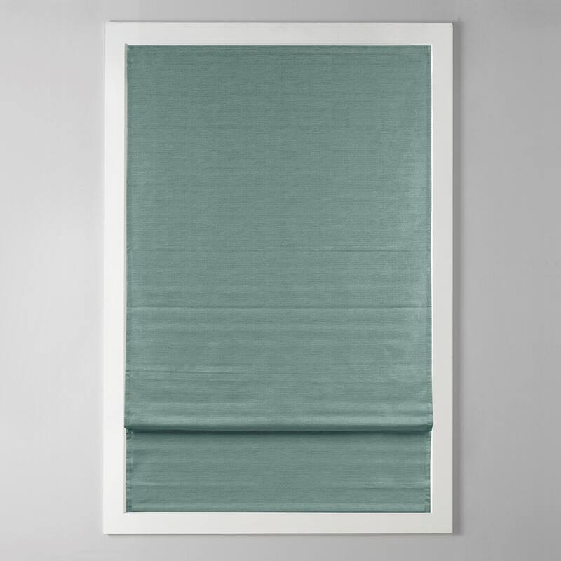 Printed Faux Silk Room Darkening Cordless Roman Shade