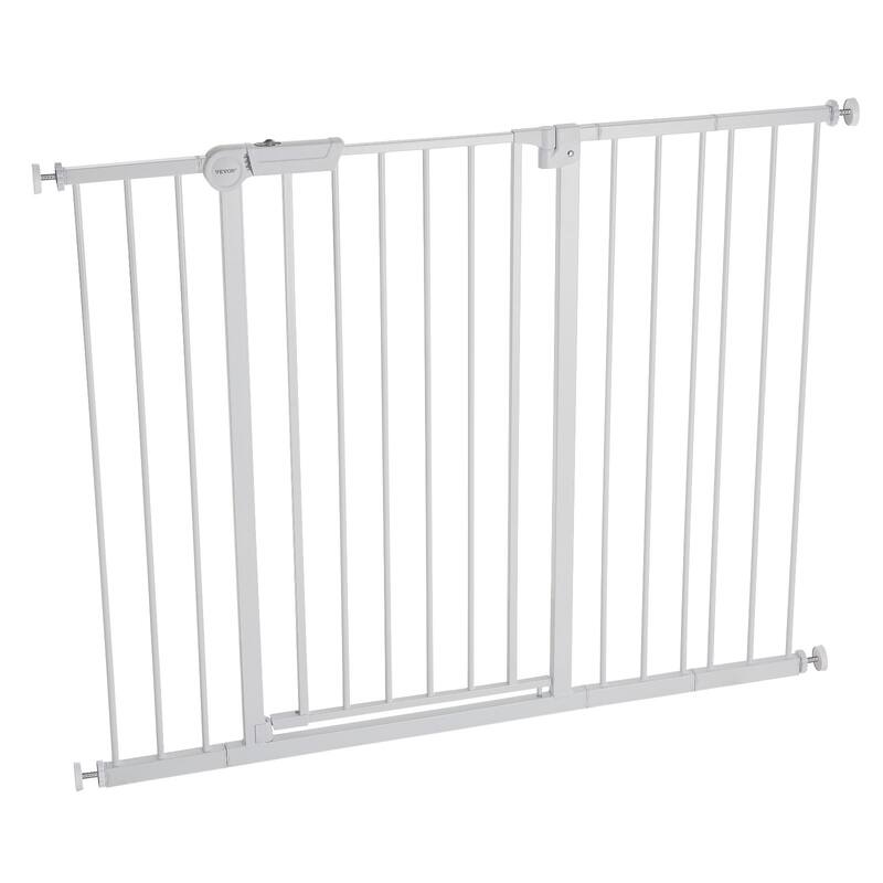 36-Inch Adjustable Width Baby Safety Gate with Auto-Close and One-Handed Operation for Home Use - 36"H