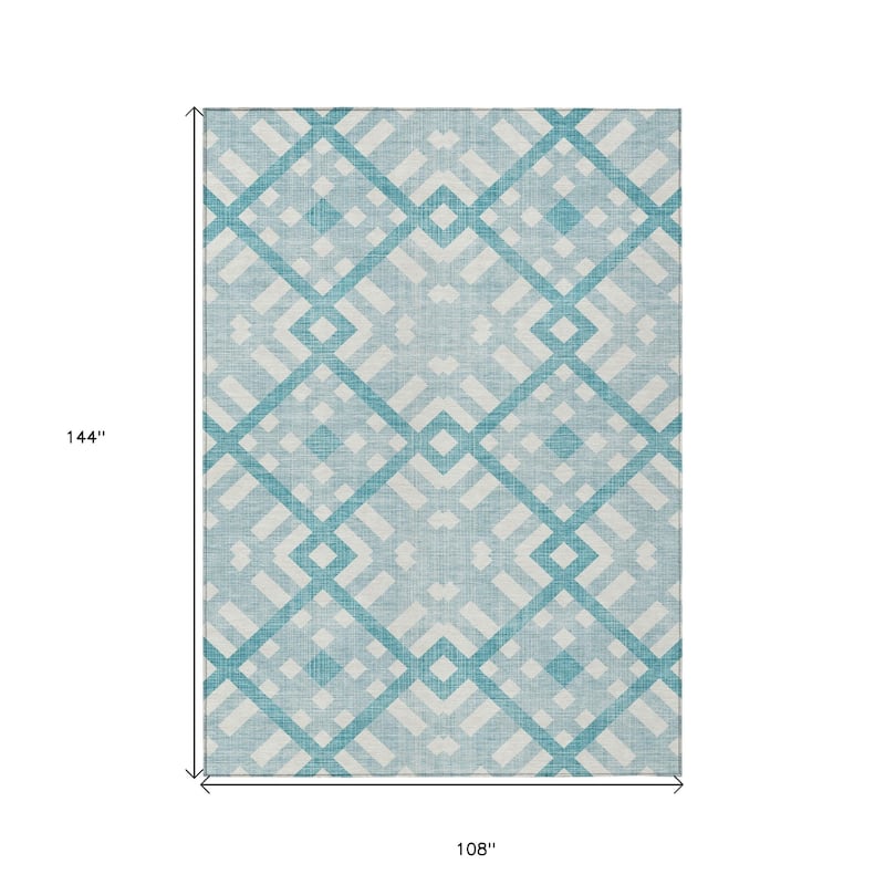 HomeRoots Geometric Transitional Rectangle Outdoor Rug
