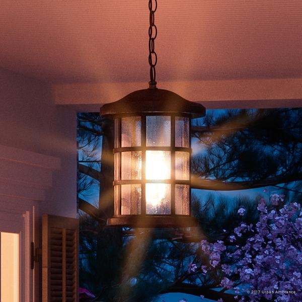 Craftsman style outdoor hanging lights hot sale