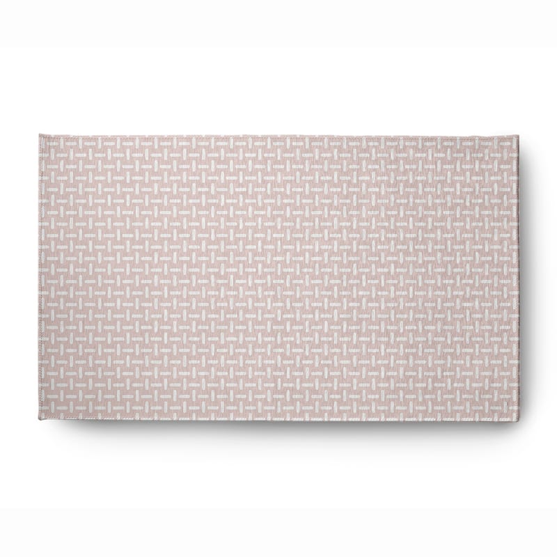 Woven Stitch Soft Chenille Rug - 3' x 5' - Pale Pink