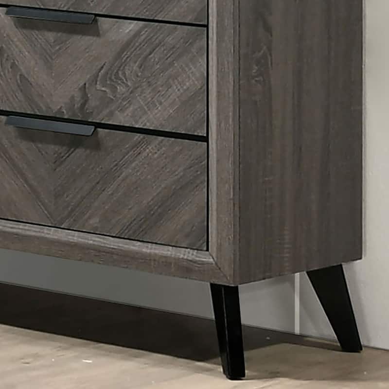 Ovex Contemporary Grey 59-inch Wide Solid Wood 6-Drawer Dresser by Furniture of America