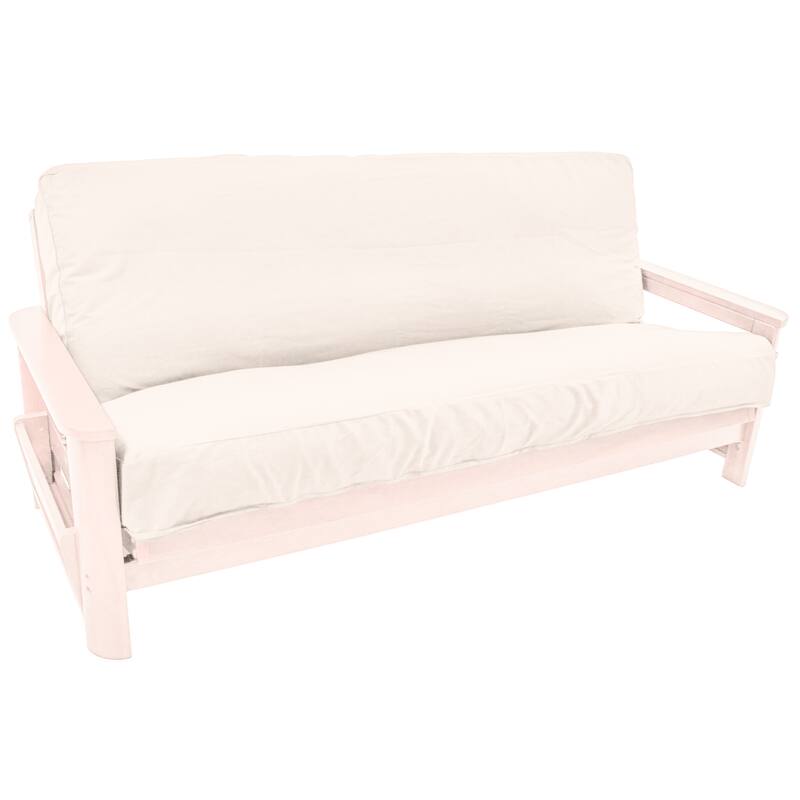 Solid Twill Full-Size 8-10 Inch Thick Futon Cover - Natural