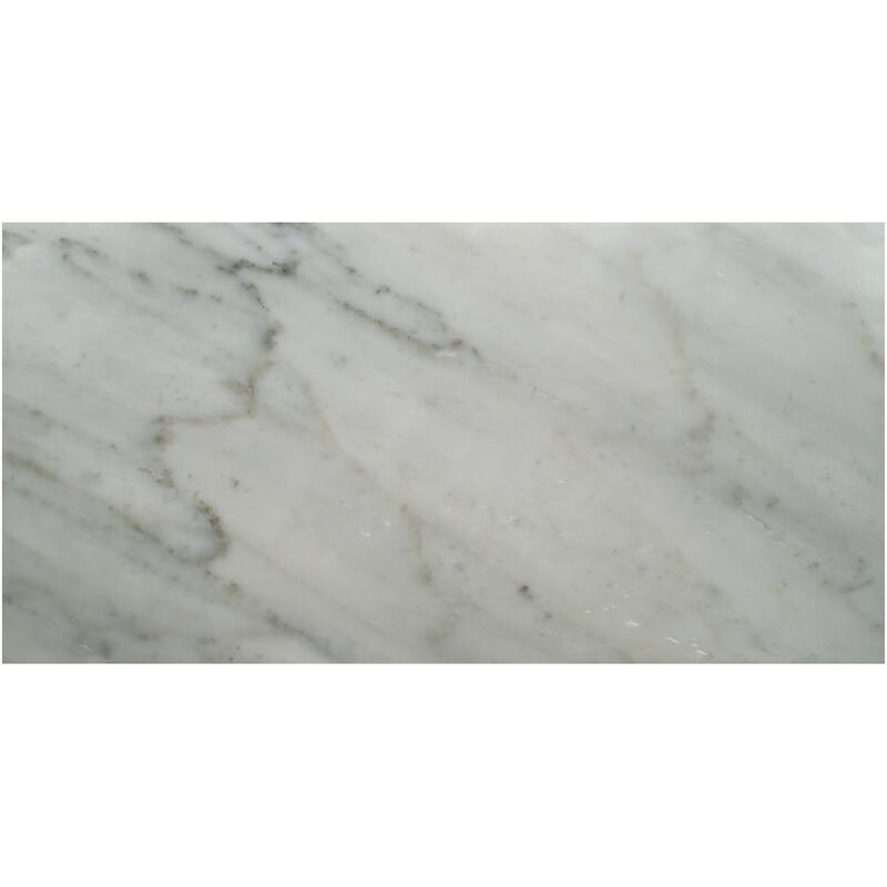 Ackland AKTMT12X24H-PL 12" x 24" Marble Solid Floor and Wall Tile - - Carrara White