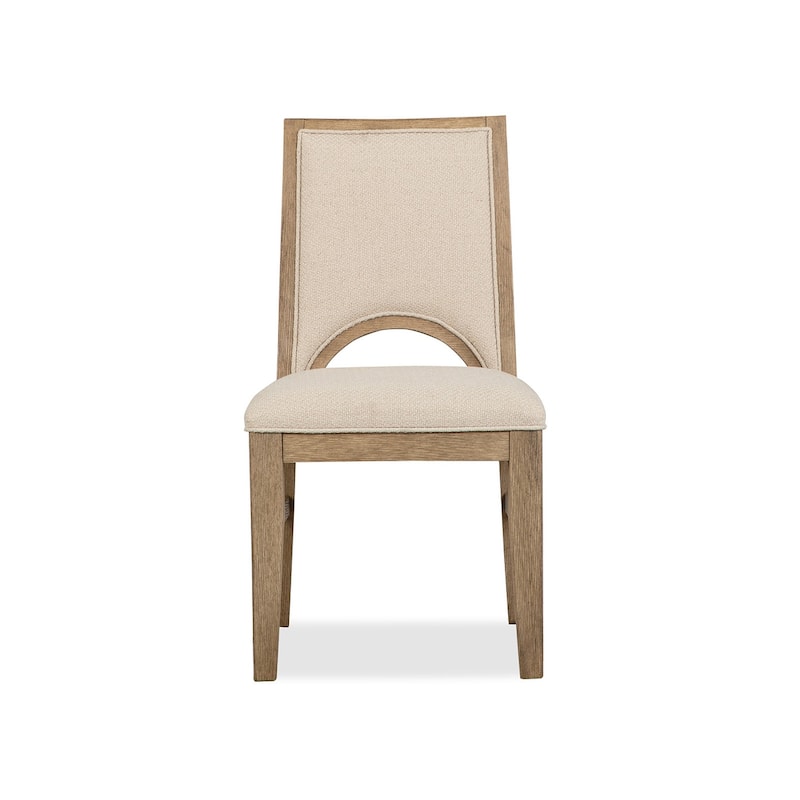 Magnussen Home Tristan Swiss Coffee Upholstered Side Chair Two Pack - 19.75''W x 24.19''D x 36''H