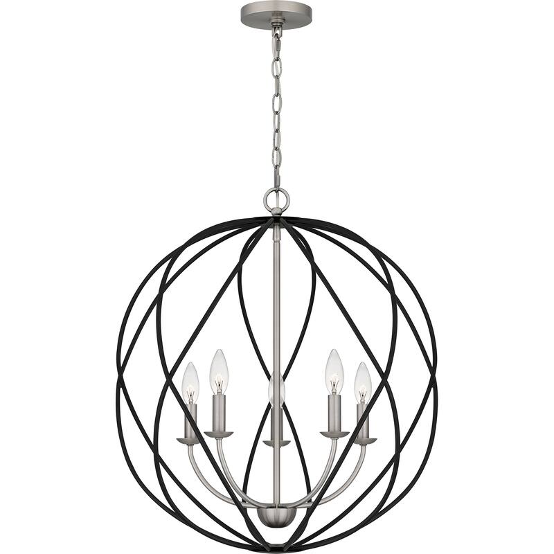 Bryn 5-Light Antique Nickel Pendant - Antique Nickel