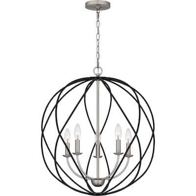 Bryn 5-Light Antique Nickel Pendant - Antique Nickel