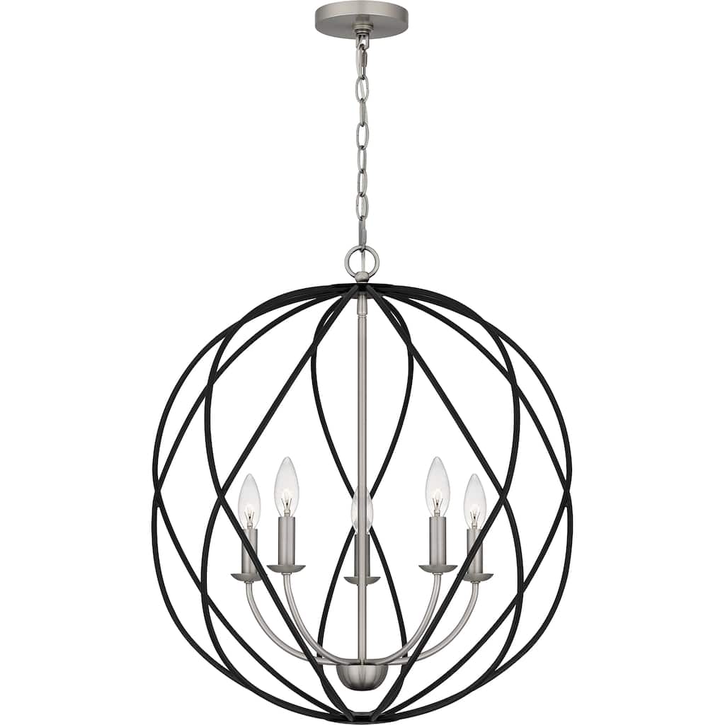 Bryn 5-Light Antique Nickel Pendant - Antique Nickel