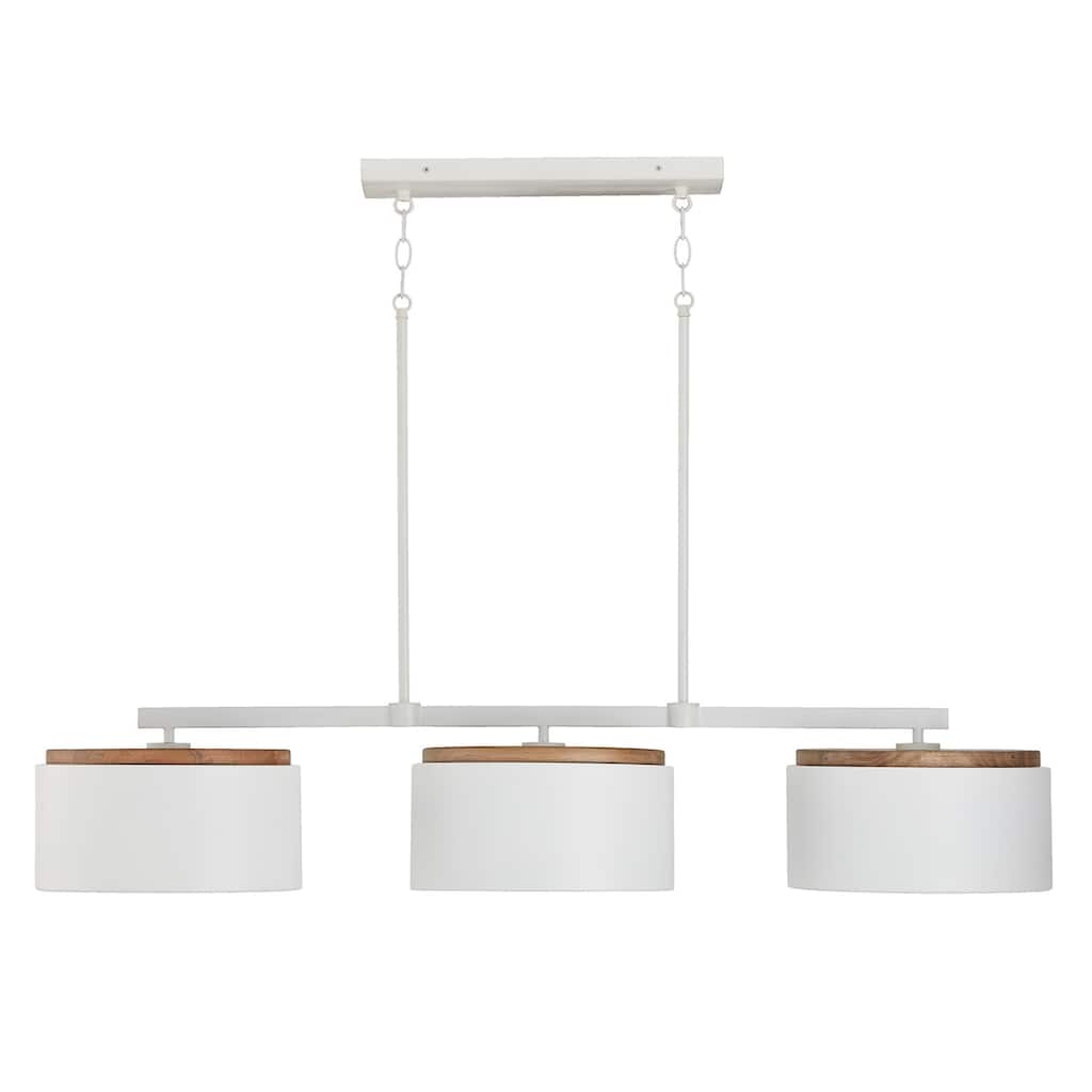 Liam 3-Light-Linear Chandelier - 46.5"W x 8.5"H x 12.25"E