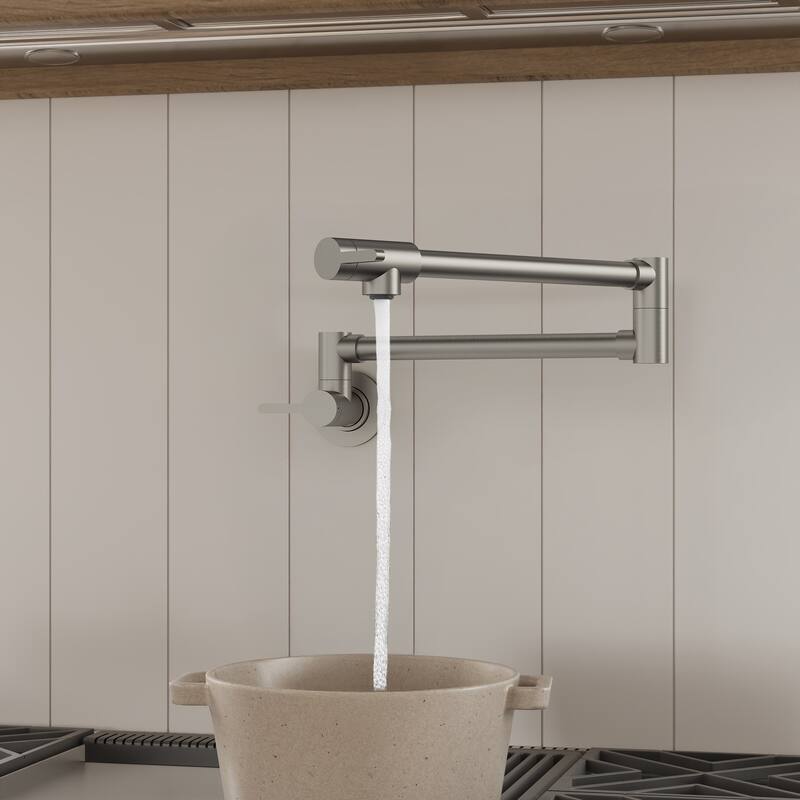 Wall Mounted Cold-Water Pot Filler,Folding Kitchen Faucet