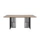 preview thumbnail 4 of 3, Rectangle Dining Table in Antique Oak and Black - Antique Oak & Black