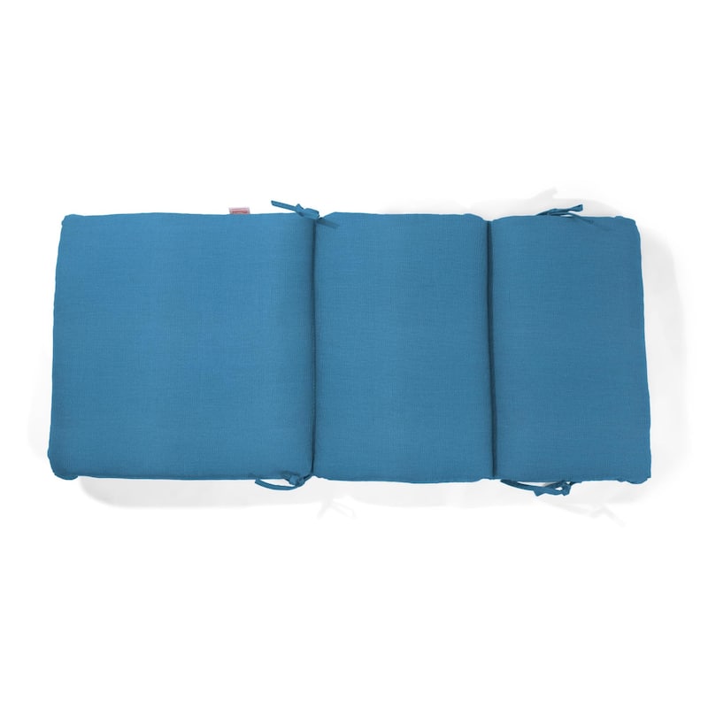 Sunbrella Stripe Sunbrella Fabric 1 Piece Indoor/Outdoor Two Ply High Back/Recliner Cushion, 22"W x 46"L - 22"W x 46"L - Canvas Capri
