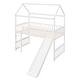 preview thumbnail 6 of 7, Twin Size Elegant Loft Bed House Bed With Slide,Sturdy Construction And Maximized Space Saving