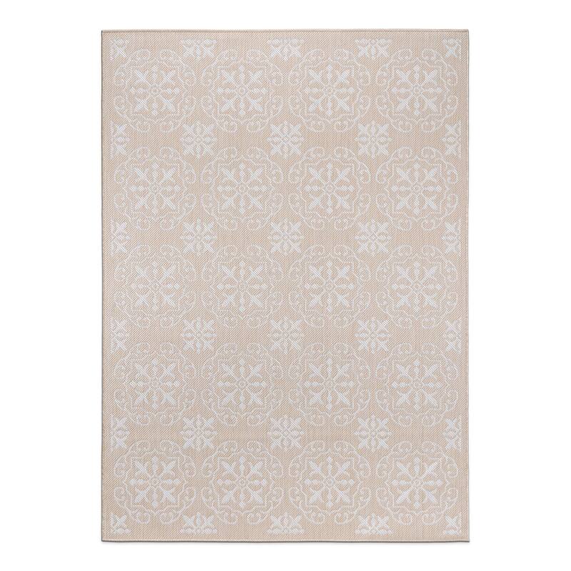 World Rug Gallery Transitional Geometric Textured Flat Weave Indoor/Outdoor Area Rug