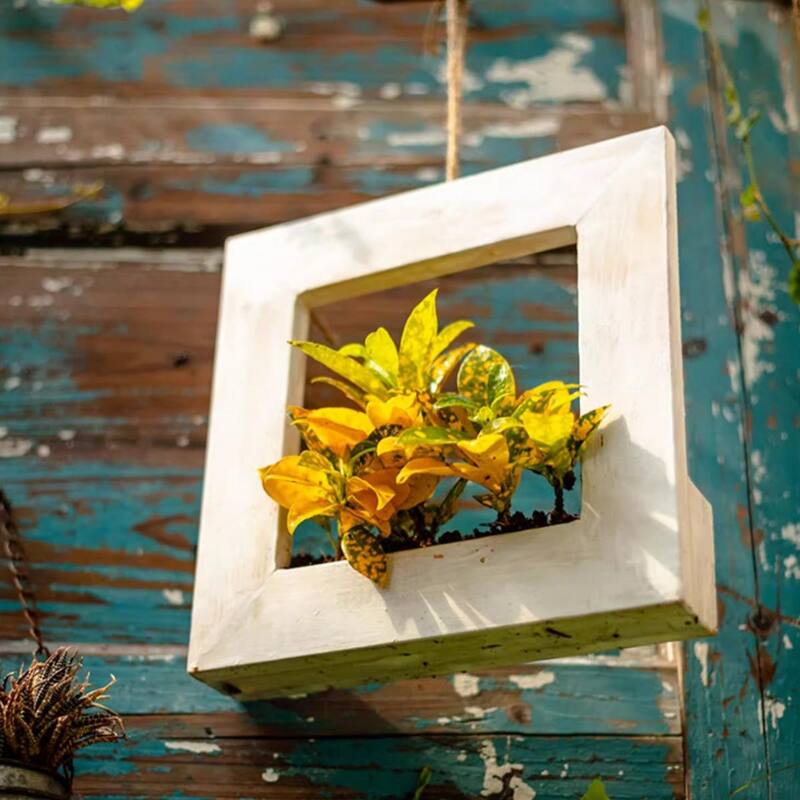 RusticReach Wood Hanging Floral Frame