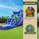 preview thumbnail 3 of 10, XJUMP 27 FT Surf Beach Dual Lane Inflatable Water Slide with Detachable Splash Pool for Kids, Commercial PVC, Blower Included