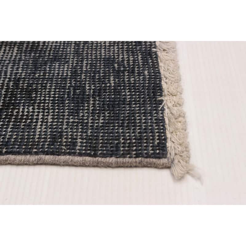ECARPETGALLERY Hand-knotted Color Transition Charcoal Wool Rug - 9'8 x 12'6