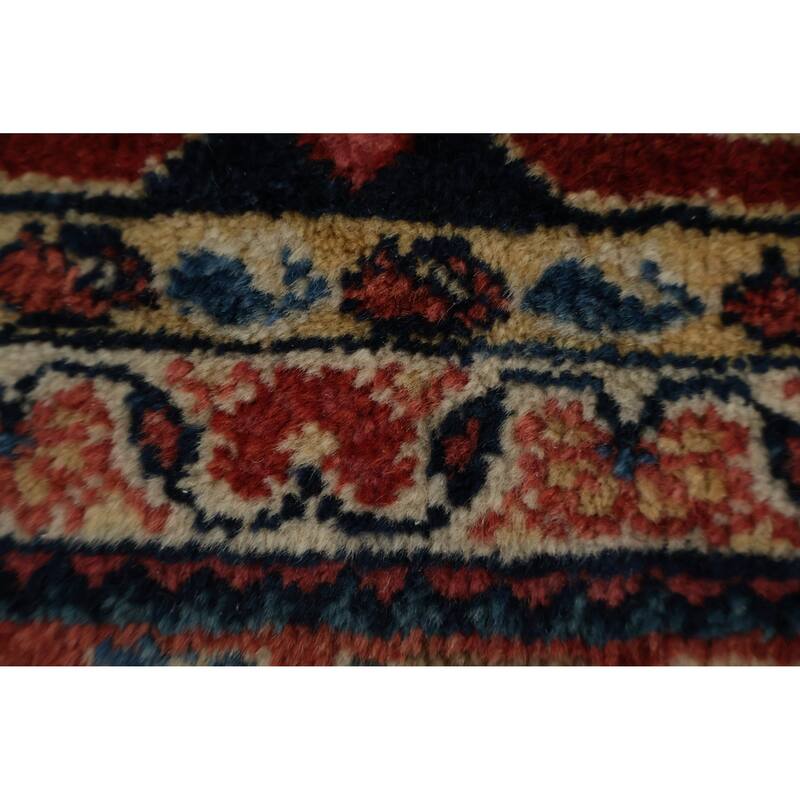 Hand Knotted Oriental 100% Wool Carpet Traditional Floral Oranges & Rust Mahal Area Rug - 10' 3'' X 6' 11''