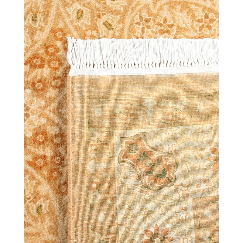 Overton Handknotted Wool Traditional Oriental Brown Area Rug - 5' x 8'