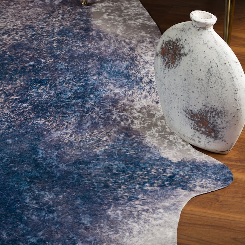 Addison Rugs Cheyenne Colorful Cowhide Print Non-Skid Area Rug