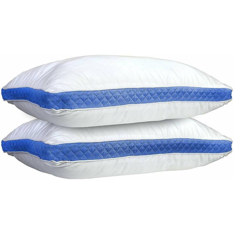 King Set of 2 Gusseted Bed Pillows for Neck Support Ideal On Sale