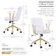 preview thumbnail 22 of 21, Porthos Home Tilly Office Chair, PU Leather, Gold Chrome Roller Base